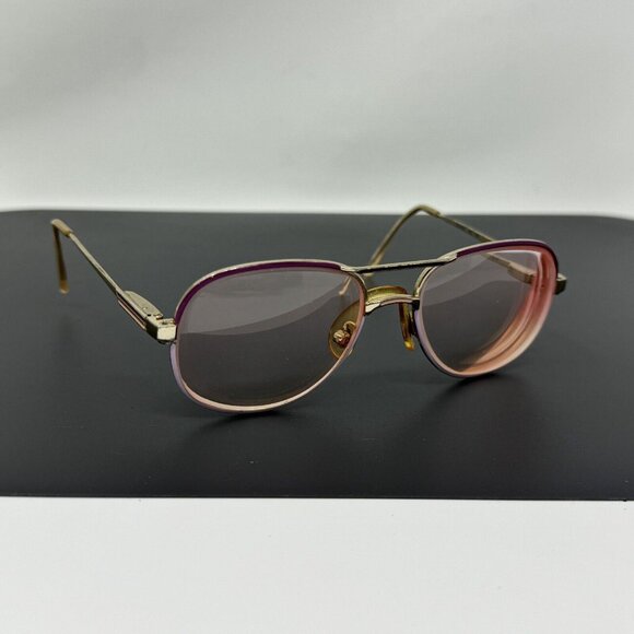 Vintage SWANK Frame Gold Pink Violet very small Aviator 656 882 Rare 50 [] 16 - Picture 3 of 13